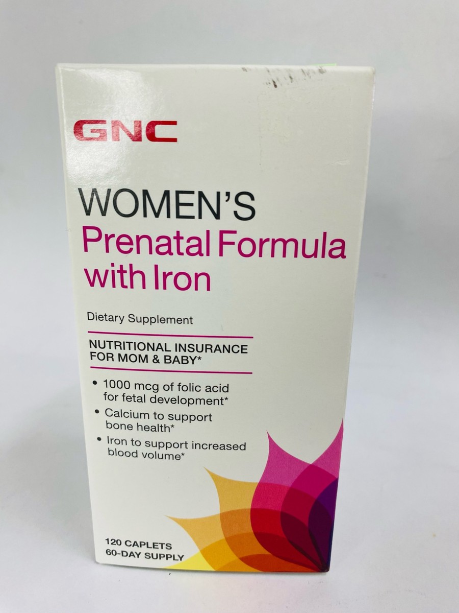 GNC Women Prenatal Formula with Iron 120 Caplets