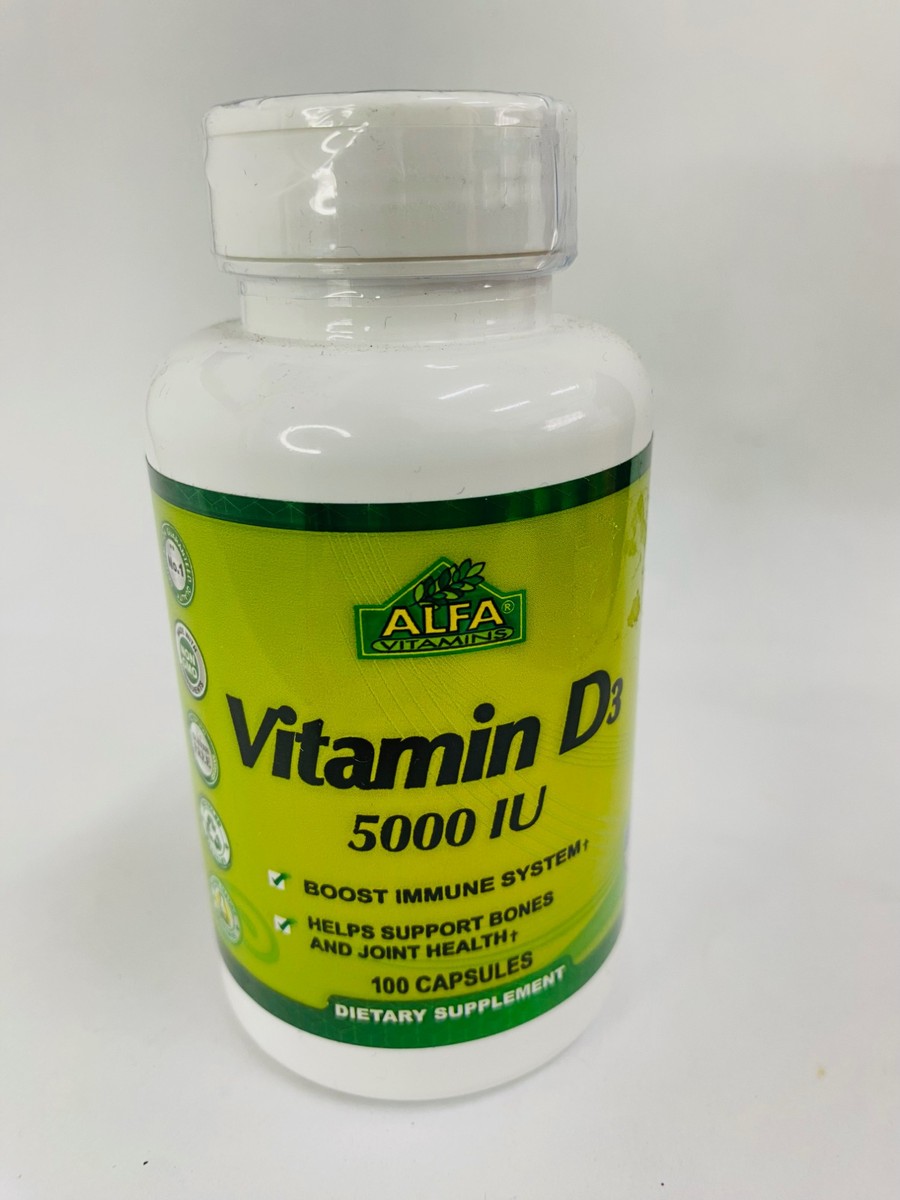 ALFA Vitamin D3 5000iu, 100 Capsules