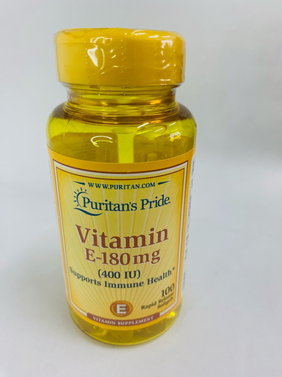Puritan Pride E 180mg, 100 Softgels