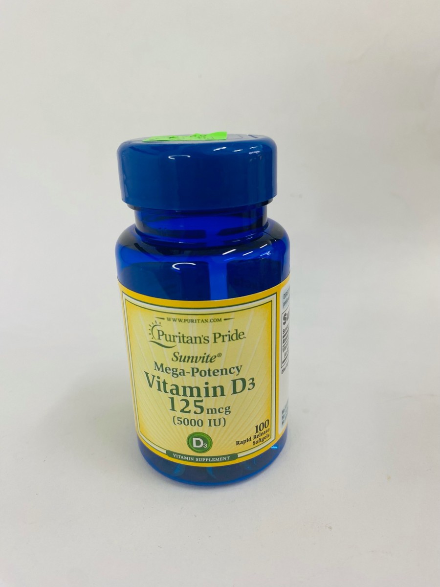 Puritan PrideD3 125mcg, 100 Softgels
