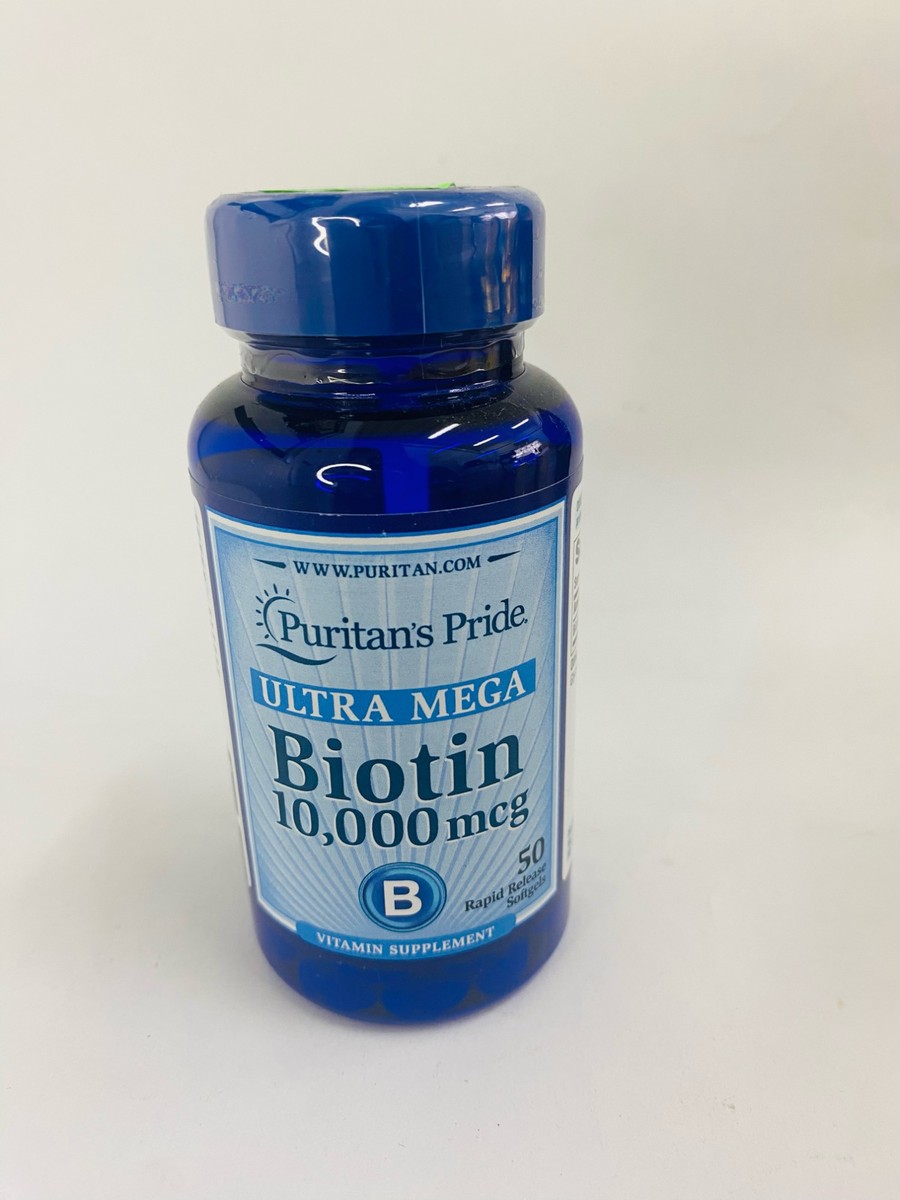 Puritan Pride Biotin 10000mcg, 50 Softgels