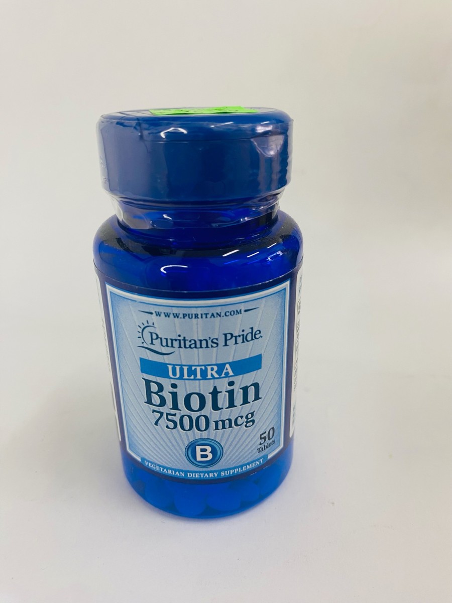 Puritan Pride Biotin 7500mcg, 50 Tablets