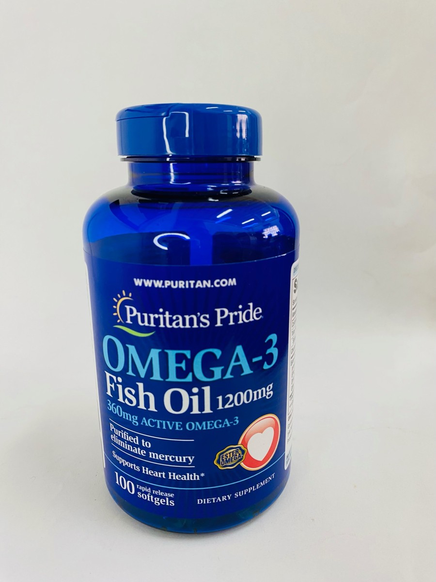 Puritan Pride Omega 3 Fish oil 1200mg, 100 Softgels