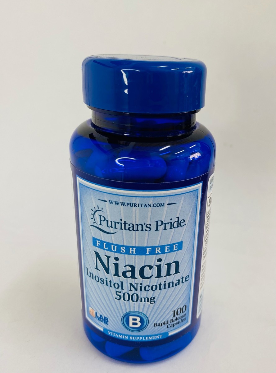 Puritan Pride Niacin Flush Free 500mg, 100 Capsules