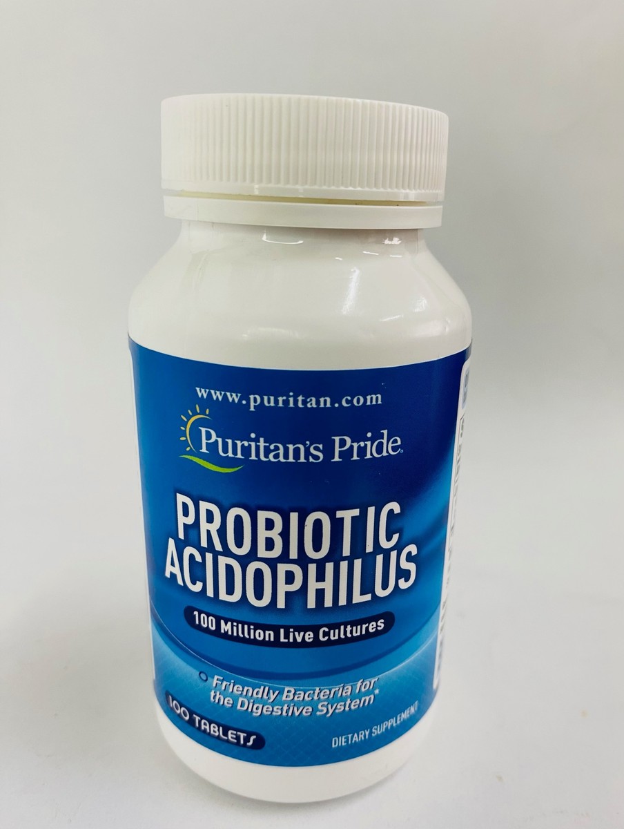 Puritan Pride Probiotic Acidophilus, 100 Million 100 Tablets