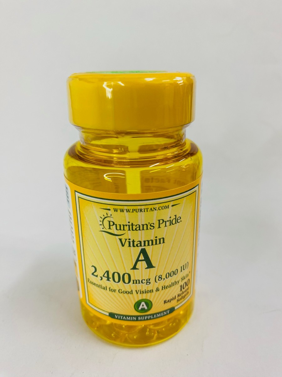Puritan Pride A 2400mcg, 100 Softgels
