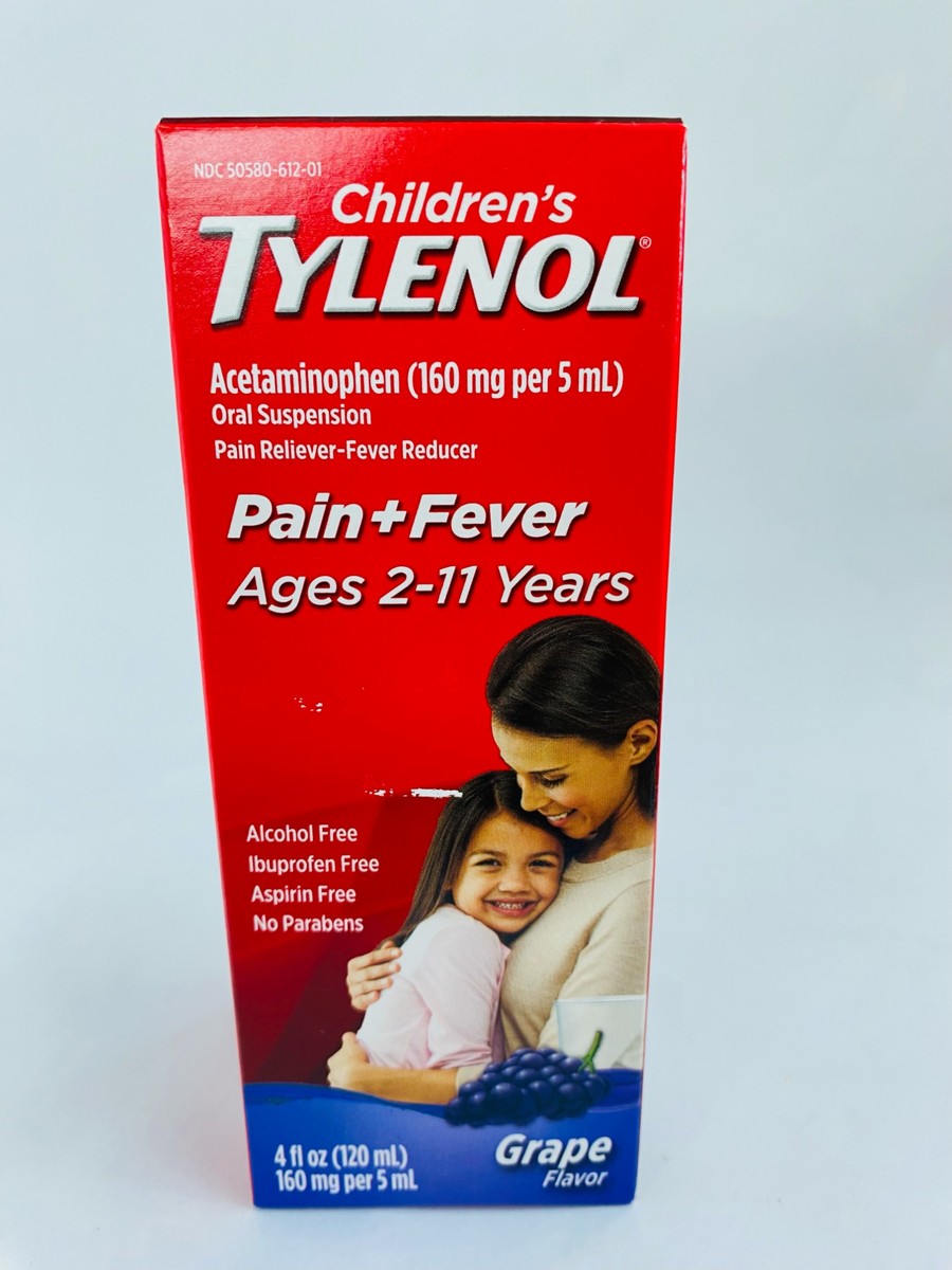 Children Tylenol Pain & Fever 2-11 years 120ml Grape