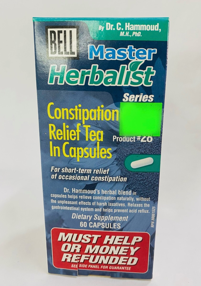 Constipation Relief Tea Capsules, 60 Capsules