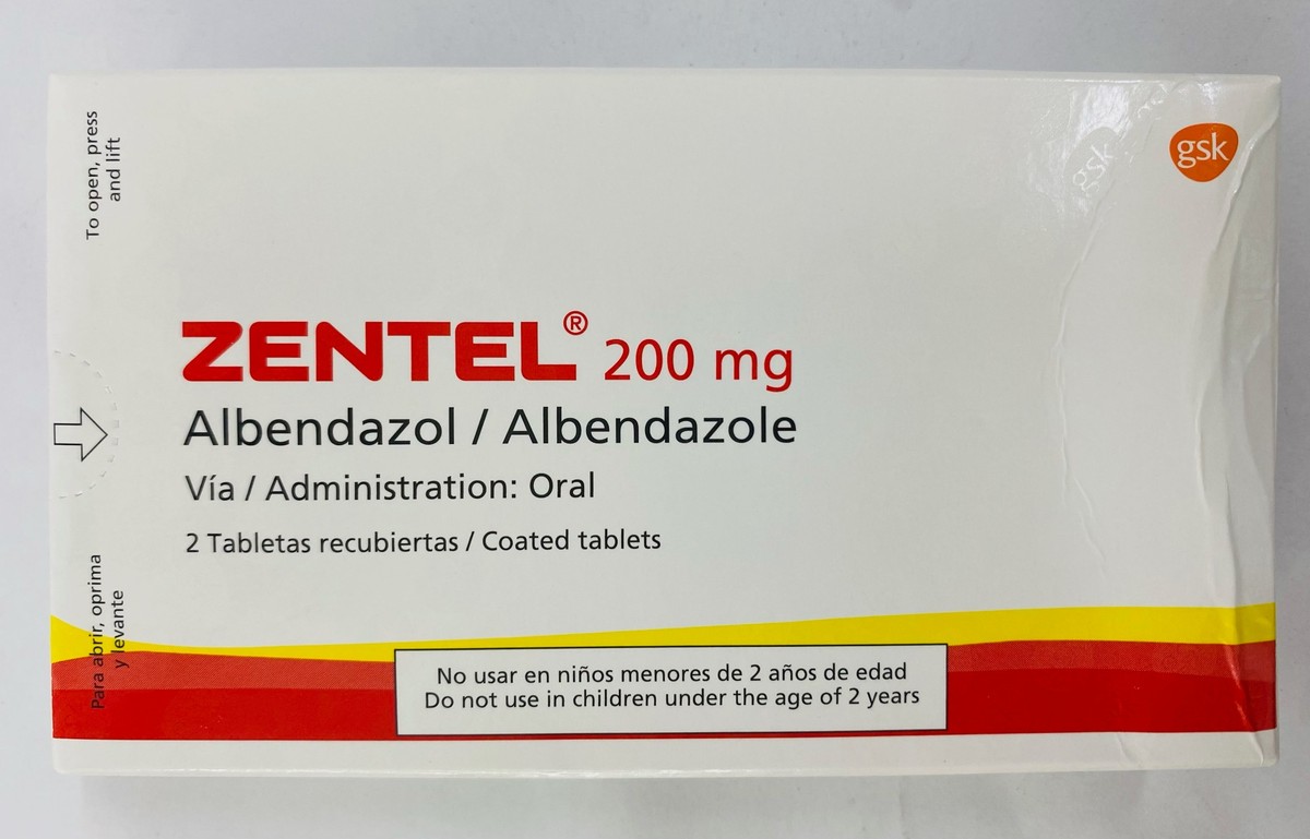 Zentel 200mg, 2 Tablets