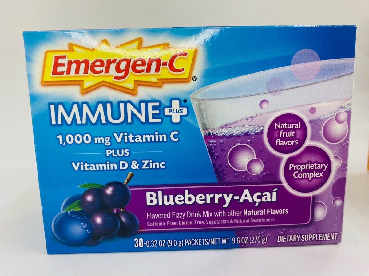 Emergen-C 1000mg Vitamin C Blueberry Acai 30 Packets