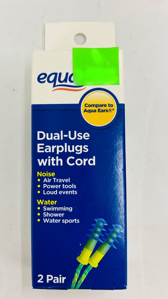 Equate Dual Use Earplugs With Cord- 2 Pair