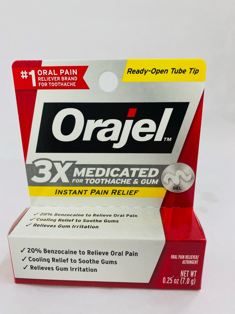 Orajel 3X Medicated Gel for Toothache & Gum 7g