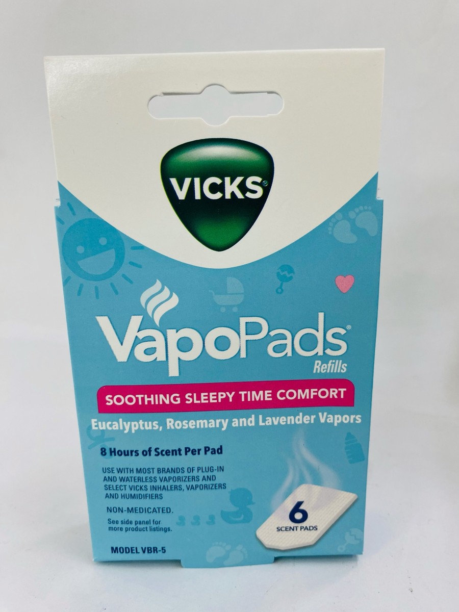 Vicks Vapo Pads Soothing Sleepy Time Comfort Refills, 6 Pads