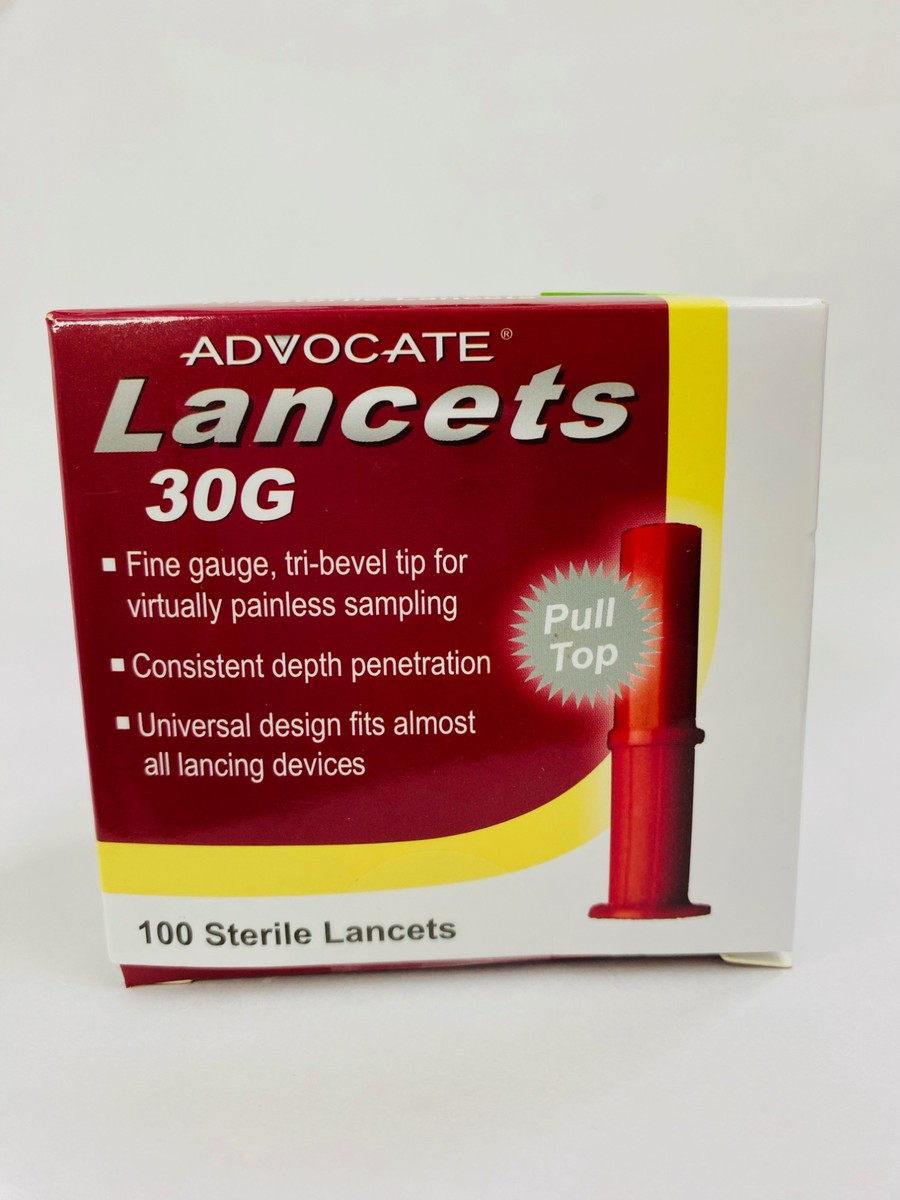 Advocate Lancets 30G, 100 Sterile Lancets