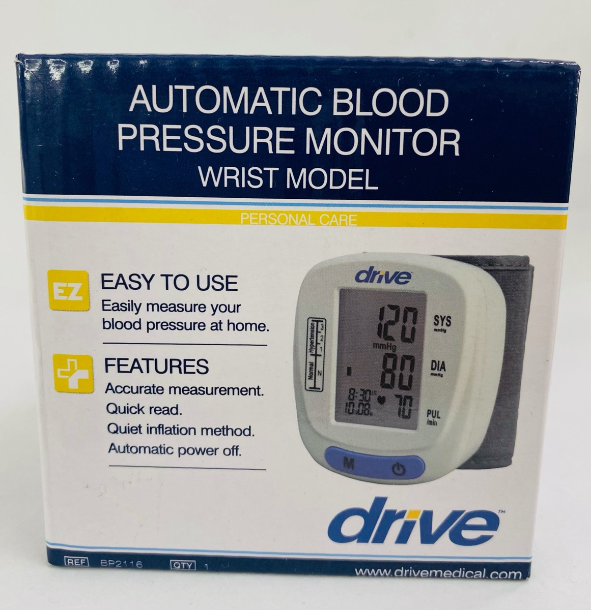 Drive Automatic Blood Pressure Wrist Monitor