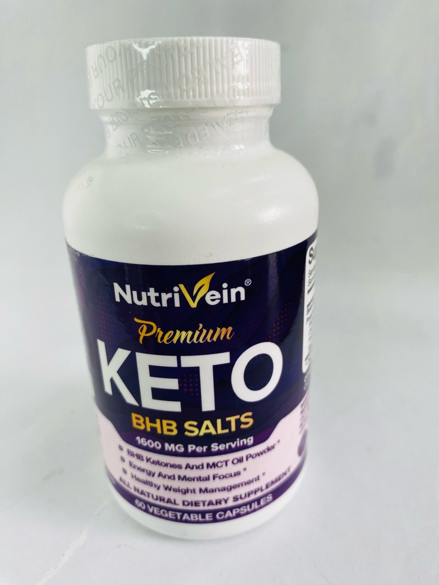 NutriVein Keto BHB Salts, 60 Capsules