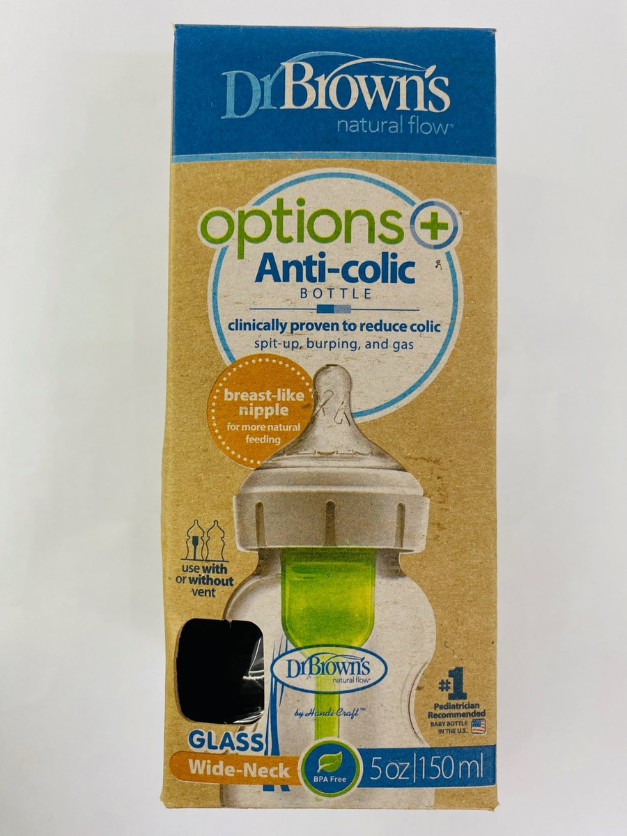 Dr. Browns Anti-colic Glass Bottle Wide Neck 5oz, 0m+