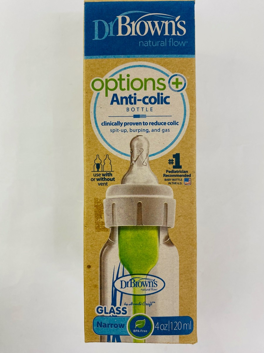 Dr. Browns Anti-colic Glass Bottle Narrow 4oz, 0m+