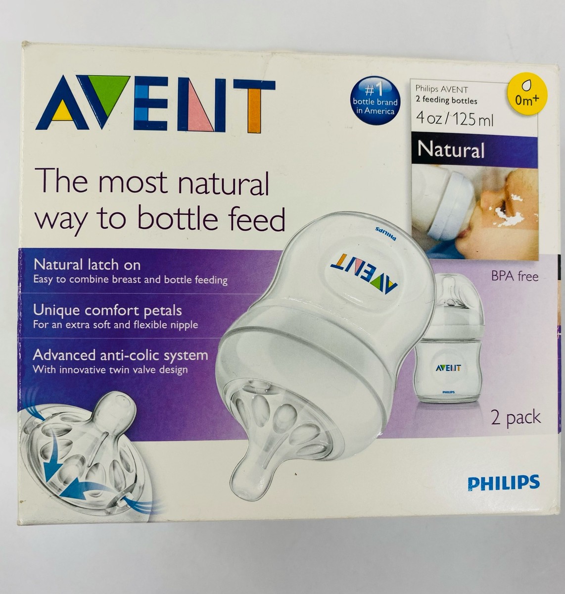 Avent Natural 2x 4oz, 0m+