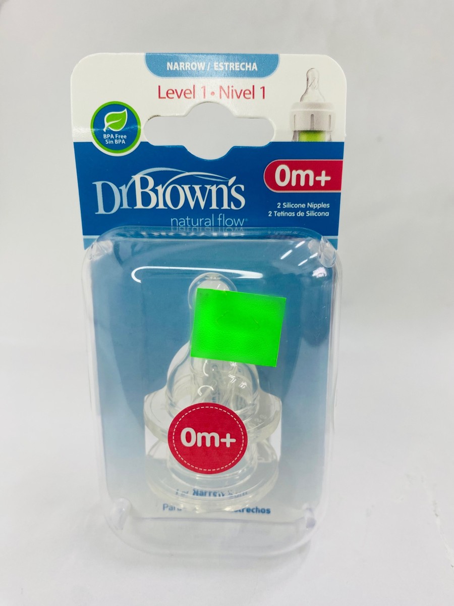 Dr. Browns Narrow Silicone Nipples 2x 0m+