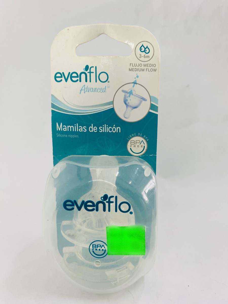 Evenflo Silicone Nipples 2x 3-6months