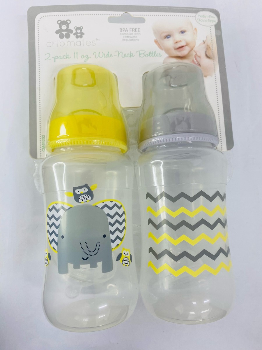 Cribmates 2x 11oz Wide-neck Bottles