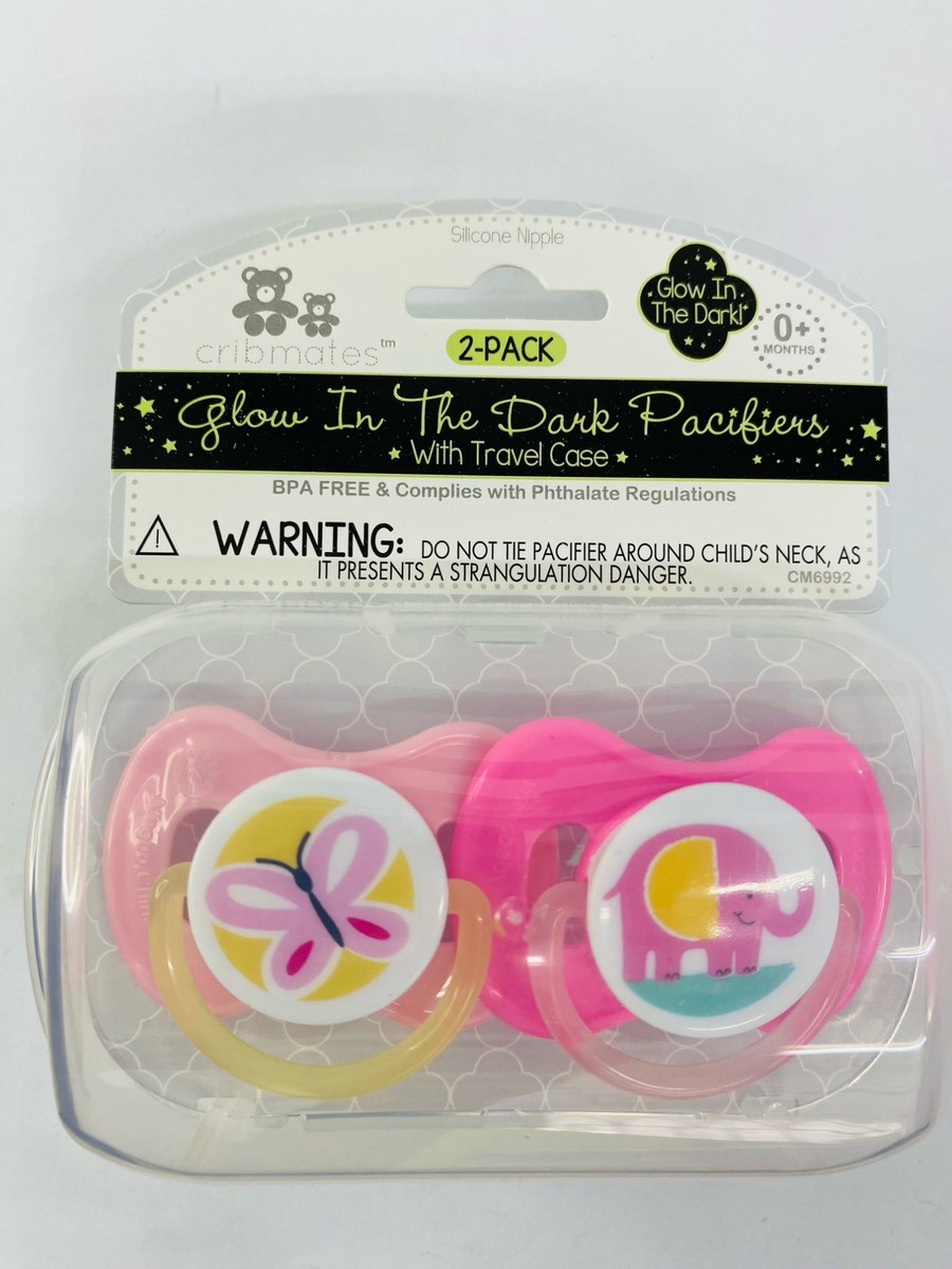 Cribmate 2 Pack Glow In The Dark Pacifiers 0m+