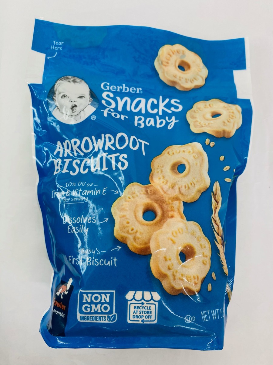 Gerber Snacks for Baby Arrowroot Biscuits 10+ Months 155g