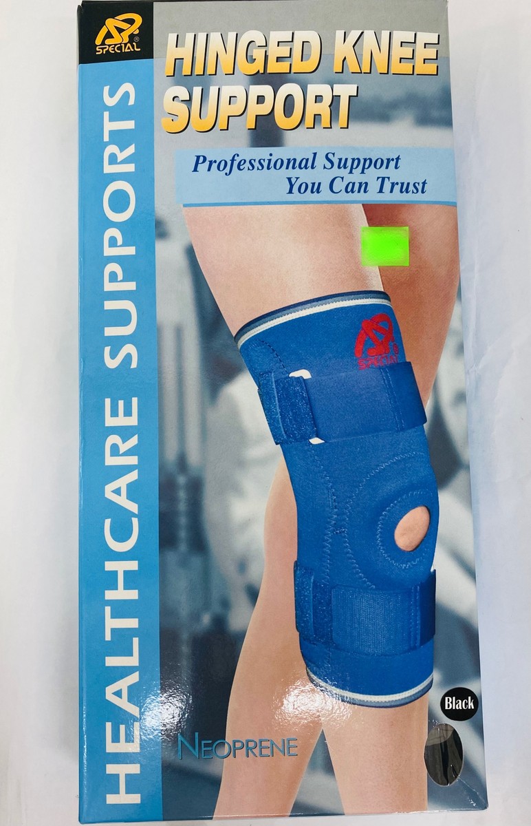 Hinged Knee Support Black- Medium