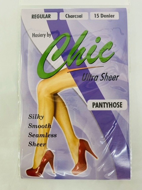 Chic Regular Charcoal Pantyhose