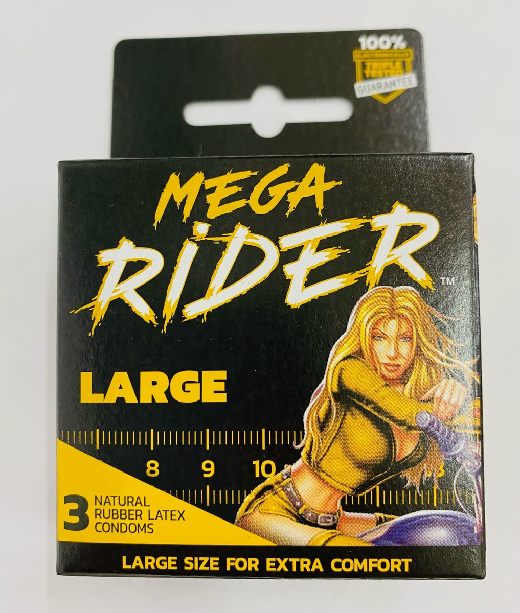 Mega Rider, 3 Rubber Latex Condoms
