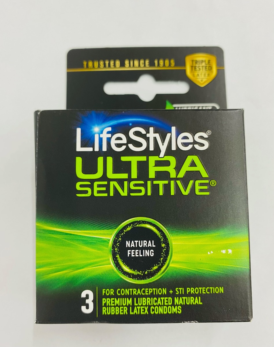 Lifestyles Ultra Sensitive, 3 Rubber Latex Condoms