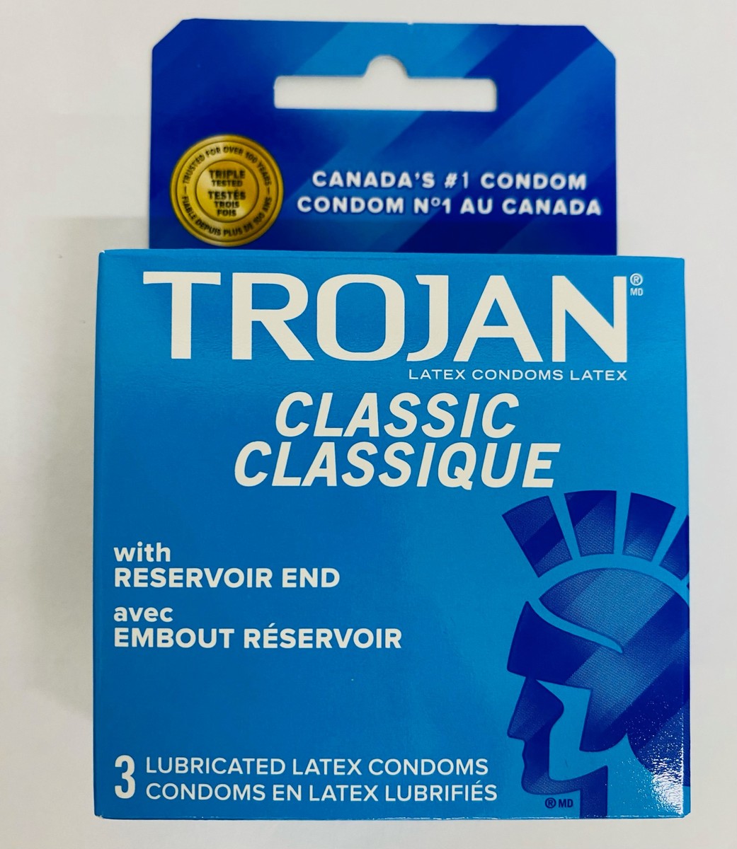 Trojan Classic, 3 Latex Condoms