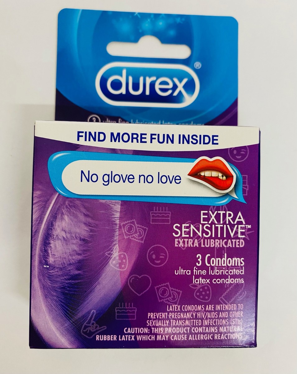Durex Extra Sensitive, 3 Latex Condoms