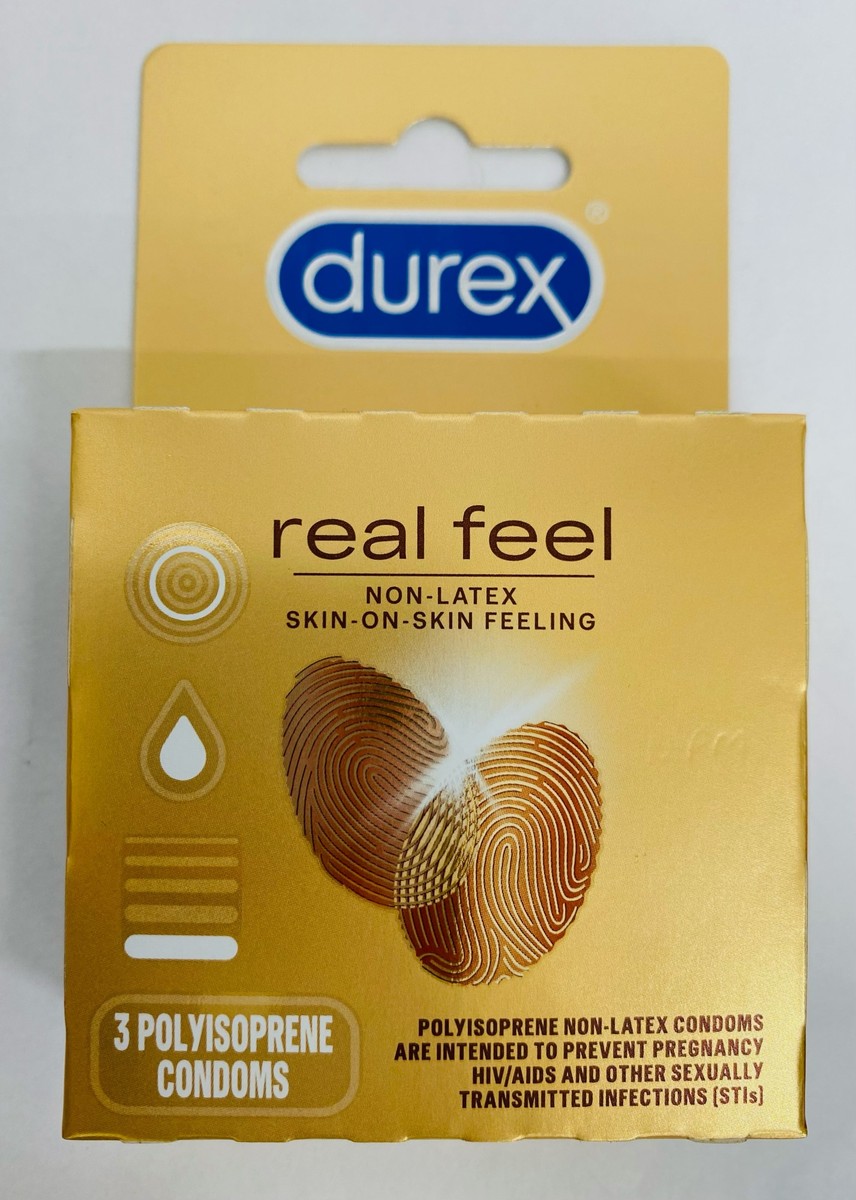Durex Real Feel, 3 Polyisoprene Condoms