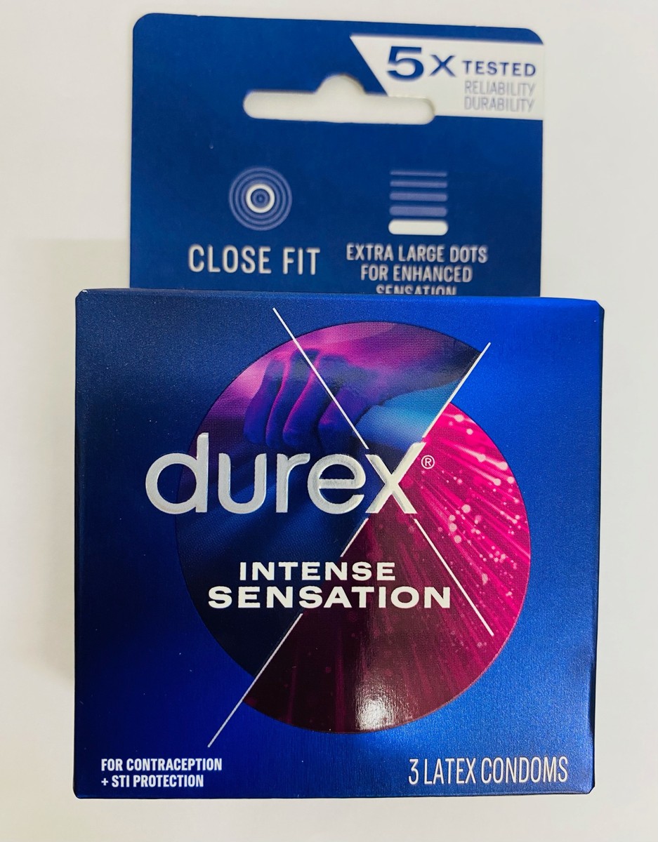 Durex Intense Sensation, 3 Latex Condoms
