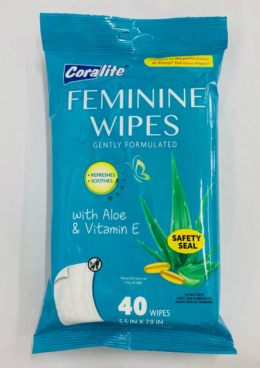 Coralite Feminine Wipes, 40 Wipes