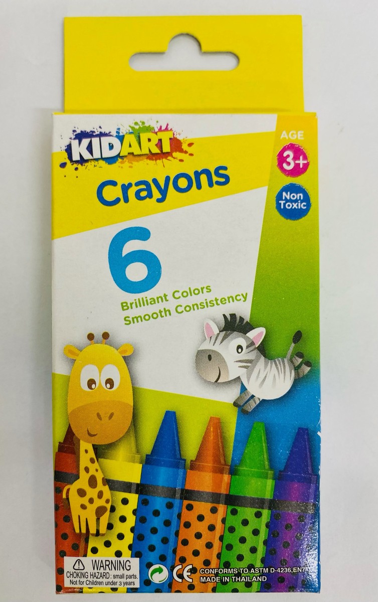 KidArt Crayons 6 Age 3+