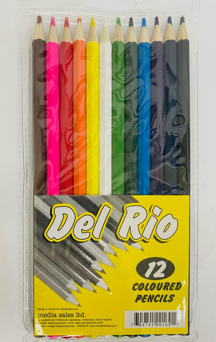 Del Rio 12 Coloured Pencils- Large