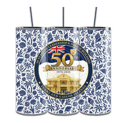 TCI Government 50th Anniversary Celebration Tumbler (BLU)