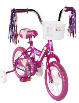 12" Girls Micargi MBR BMX w/ Basket & Doll Seat *No Brake Purple