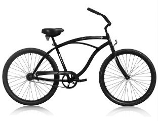 26" Gents Micargi Touch Beach Cruiser CB-Matte Black