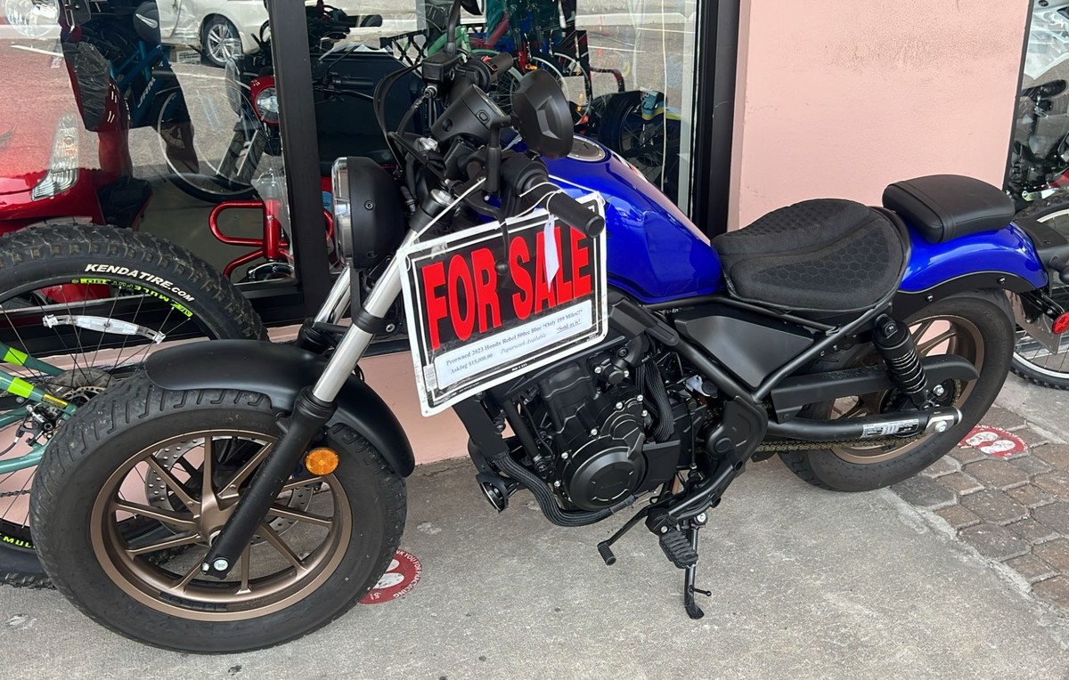Preowned 2023 Honda Rebel 500cc Cruiser Blue