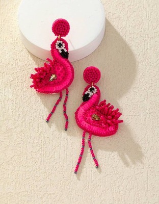 Bohemian Beaded Flamingo Earring - SOLD OUT