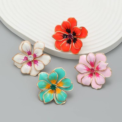 Cute French Design Rose Flower Earings
