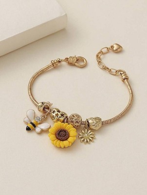 Flower Bee Design Bracelet
