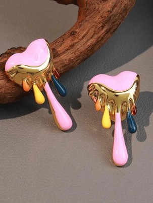 Pink Kylie Drop Earrings