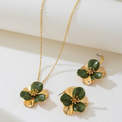 Forest Green Necklace Set