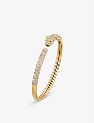 Zircon Embellished Panther Bangle - SOLD OUT