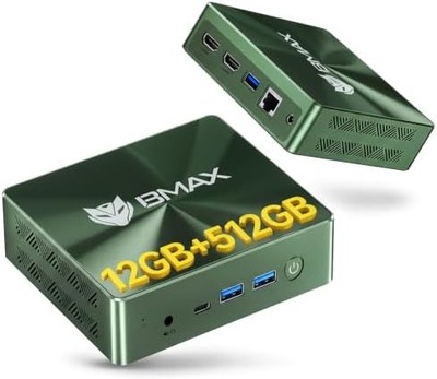 Bmax B6 Plus Mini PC — Intel Core i3-1000NG4, 12GB RAM, 512GB NVMe SSD, 4K Triple Display, Win 11 Pro